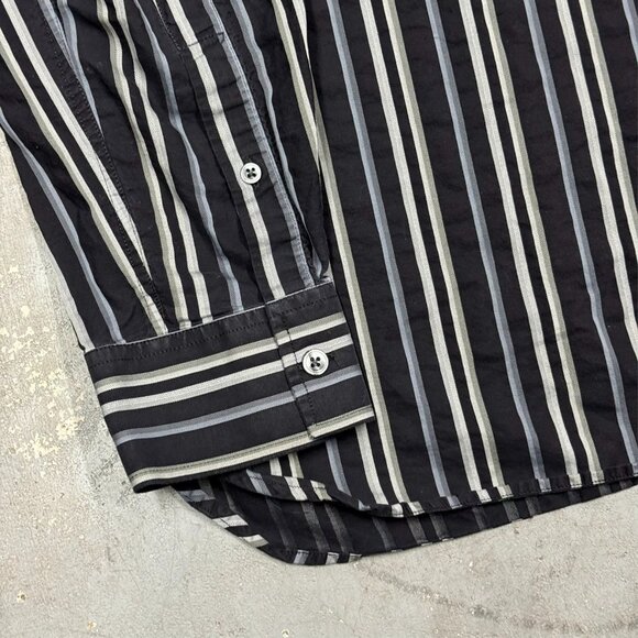 Burberry London Dress Shirt Made in UK Striped Long Sleeve 43 17 XL - Picture 4 of 10